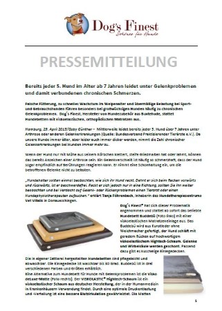 Pressemitteilung Dogs Finest April 2015