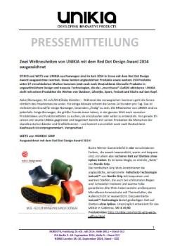 Pressemitteilung UNIKIA Juli 2014