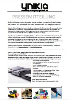 Pressemitteilung UNIKIA Oktober 2014